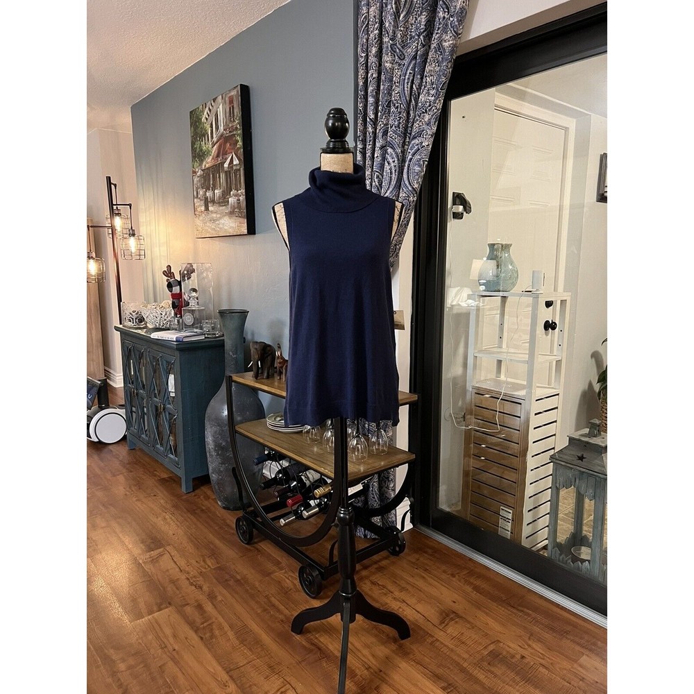 Bass sweater turtleneck medium navy